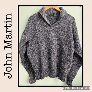 Vintage John Martin Shetland 100% Wool Sweater Size M